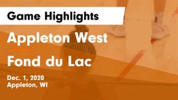 Appleton West  vs Fond du Lac  Game Highlights - Dec. 1, 2020