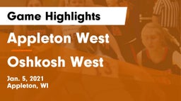 Appleton West  vs Oshkosh West  Game Highlights - Jan. 5, 2021