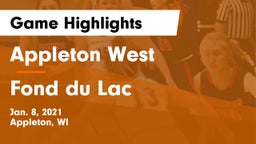 Appleton West  vs Fond du Lac  Game Highlights - Jan. 8, 2021
