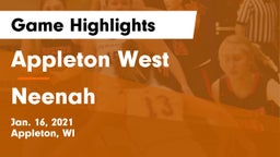 Appleton West  vs Neenah  Game Highlights - Jan. 16, 2021