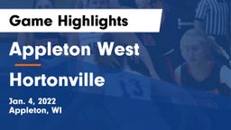 Appleton West  vs Hortonville  Game Highlights - Jan. 4, 2022