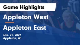 Appleton West  vs Appleton East  Game Highlights - Jan. 21, 2022