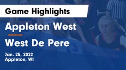 Appleton West  vs West De Pere  Game Highlights - Jan. 25, 2022