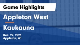 Appleton West  vs Kaukauna  Game Highlights - Dec. 22, 2023