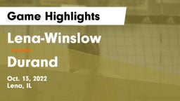 Lena-Winslow  vs Durand  Game Highlights - Oct. 13, 2022