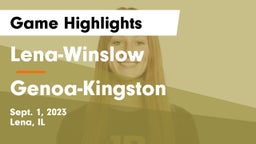 Lena-Winslow  vs Genoa-Kingston  Game Highlights - Sept. 1, 2023
