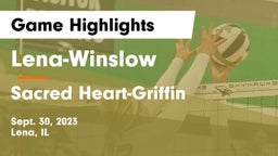 Lena-Winslow  vs Sacred Heart-Griffin  Game Highlights - Sept. 30, 2023