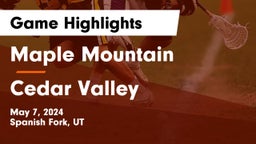 Maple Mountain  vs Cedar Valley  Game Highlights - May 7, 2024