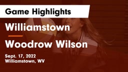 Williamstown  vs Woodrow Wilson  Game Highlights - Sept. 17, 2022