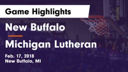 New Buffalo  vs Michigan Lutheran  Game Highlights - Feb. 17, 2018