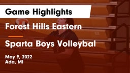 Forest Hills Eastern  vs Sparta Boys Volleybal Game Highlights - May 9, 2022