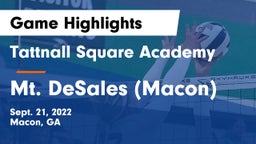 Tattnall Square Academy  vs Mt. DeSales (Macon) Game Highlights - Sept. 21, 2022