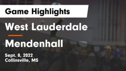 West Lauderdale  vs Mendenhall Game Highlights - Sept. 8, 2022