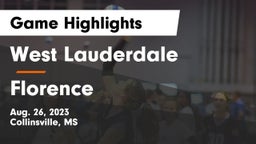 West Lauderdale  vs Florence  Game Highlights - Aug. 26, 2023