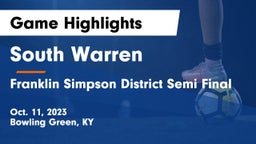 South Warren  vs Franklin Simpson District Semi Final Game Highlights - Oct. 11, 2023