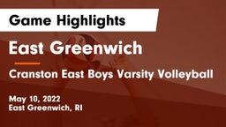 East Greenwich  vs Cranston East Boys  Varsity Volleyball Game Highlights - May 10, 2022