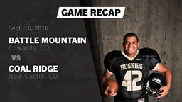 Recap: Battle Mountain  vs. Coal Ridge  2016