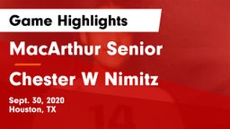 MacArthur Senior  vs Chester W Nimitz  Game Highlights - Sept. 30, 2020
