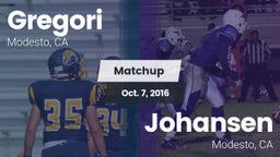 Matchup: Gregori  vs. Johansen  2016