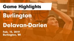 Burlington  vs Delavan-Darien  Game Highlights - Feb. 15, 2019