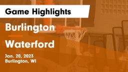 Burlington  vs Waterford  Game Highlights - Jan. 20, 2023