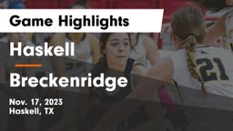 Haskell  vs Breckenridge  Game Highlights - Nov. 17, 2023