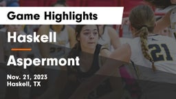 Haskell  vs Aspermont  Game Highlights - Nov. 21, 2023