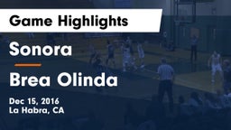 Sonora  vs Brea Olinda  Game Highlights - Dec 15, 2016
