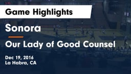 Sonora  vs Our Lady of Good Counsel  Game Highlights - Dec 19, 2016