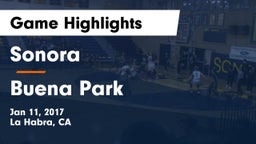 Sonora  vs Buena Park  Game Highlights - Jan 11, 2017