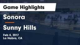 Sonora  vs Sunny Hills  Game Highlights - Feb 4, 2017