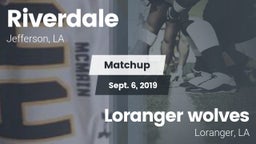 Matchup: Riverdale High vs. Loranger wolves 2019