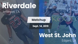 Matchup: Riverdale High vs. West St. John  2019
