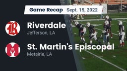Recap: Riverdale  vs. St. Martin's Episcopal  2022