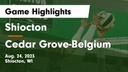 Shiocton  vs Cedar Grove-Belgium  Game Highlights - Aug. 24, 2023