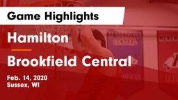 Hamilton  vs Brookfield Central  Game Highlights - Feb. 14, 2020