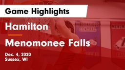 Hamilton  vs Menomonee Falls  Game Highlights - Dec. 4, 2020