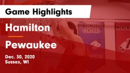 Hamilton  vs Pewaukee  Game Highlights - Dec. 30, 2020