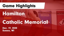 Hamilton  vs Catholic Memorial Game Highlights - Dec. 19, 2020