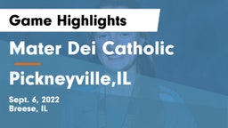Mater Dei Catholic  vs Pickneyville,IL Game Highlights - Sept. 6, 2022
