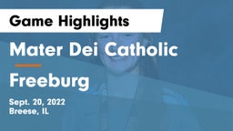 Mater Dei Catholic  vs Freeburg  Game Highlights - Sept. 20, 2022