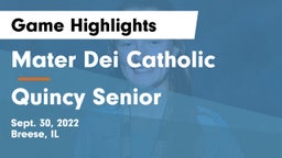 Mater Dei Catholic  vs Quincy Senior  Game Highlights - Sept. 30, 2022