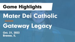 Mater Dei Catholic  vs Gateway Legacy Game Highlights - Oct. 21, 2022