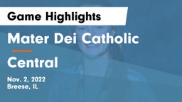 Mater Dei Catholic  vs Central  Game Highlights - Nov. 2, 2022
