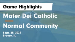 Mater Dei Catholic  vs Normal Community  Game Highlights - Sept. 29, 2023