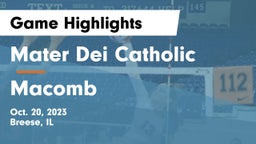 Mater Dei Catholic  vs Macomb  Game Highlights - Oct. 20, 2023