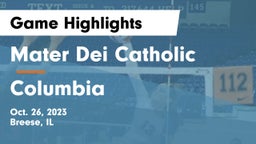 Mater Dei Catholic  vs Columbia  Game Highlights - Oct. 26, 2023