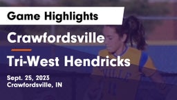 Crawfordsville  vs Tri-West Hendricks  Game Highlights - Sept. 25, 2023