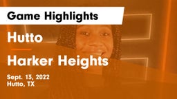 Hutto  vs Harker Heights  Game Highlights - Sept. 13, 2022
