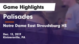 Palisades  vs Notre Dame East Stroudsburg HS Game Highlights - Dec. 13, 2019